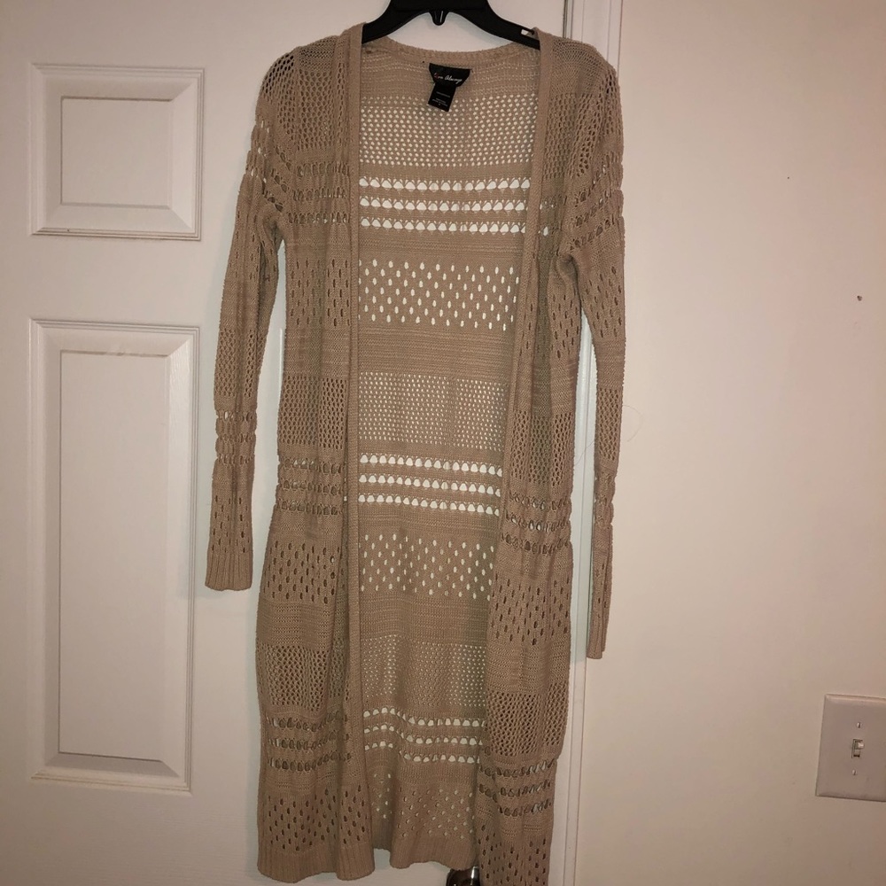 Beige crochet cardigan